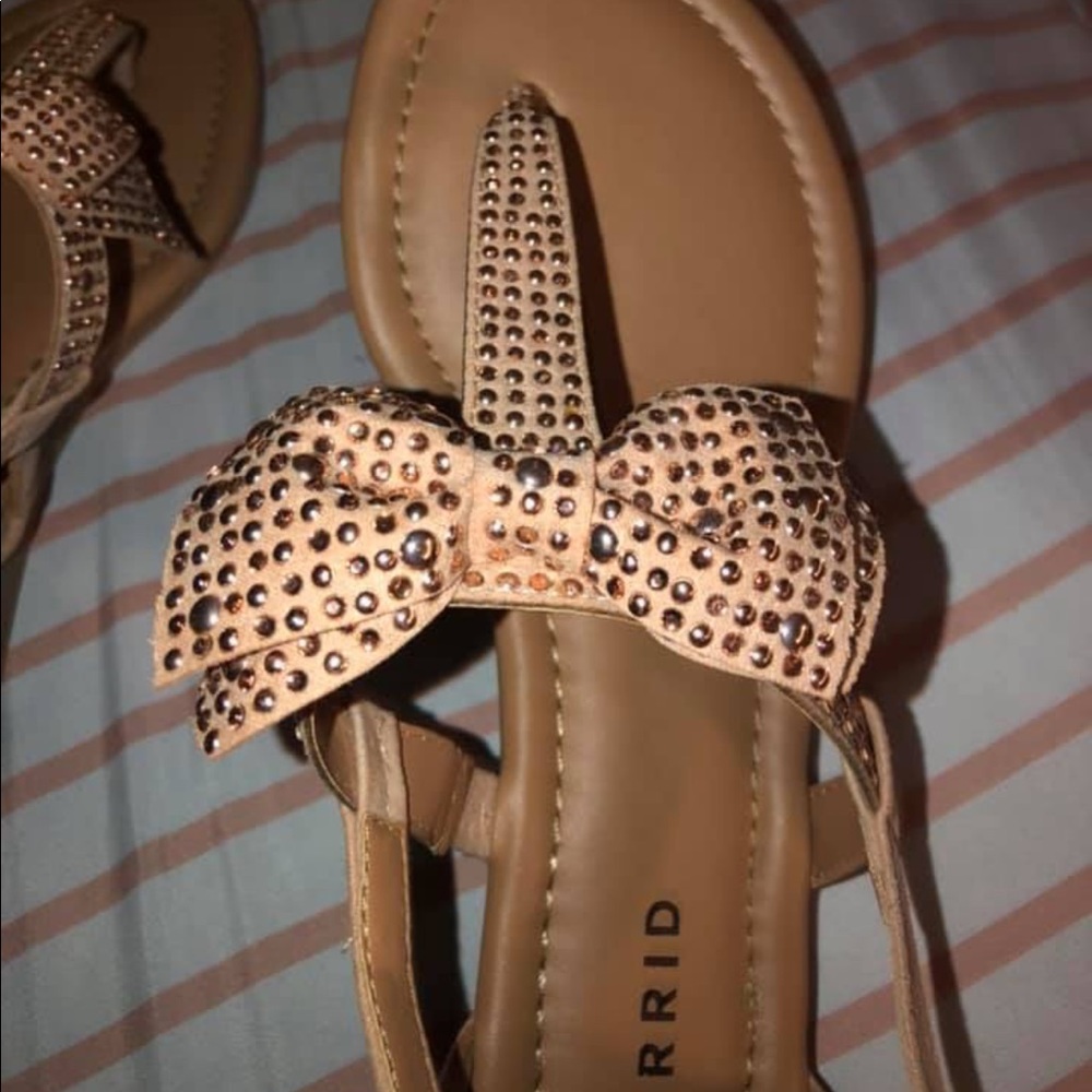 Torrid brand bow sandals.